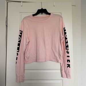 cropped hollister long sleeve tee